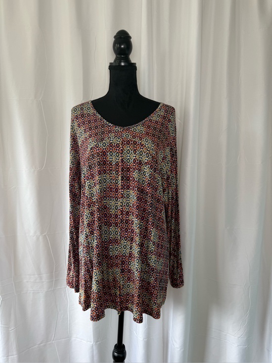 Philosophy Republic Clothing Tops - Philosophy Republic Clothing Jewel Tone Tunic Top Long Sleeve Women's Plus 1X
